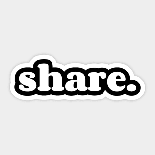share. Sticker